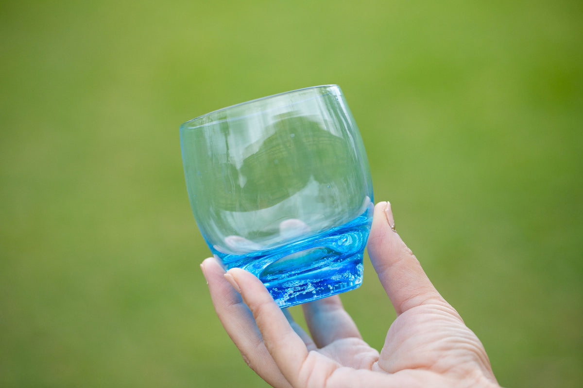 琉球ガラスの海風 バドロック グラス 緑 水 青 オンラインストア 人気