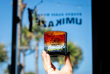 画像をギャラリービューアに読み込む, 残波の夕日 ロックグラス 赤黒