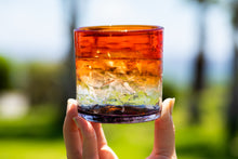 画像をギャラリービューアに読み込む, 残波の夕日 ロックグラス 紫