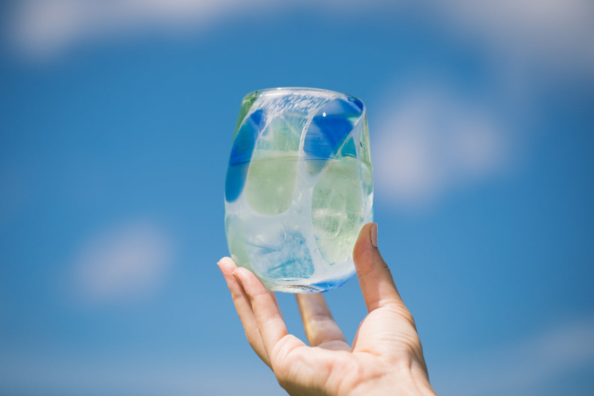 琉球ガラスの海風 海想グラス 青 オンラインストア 人気商品