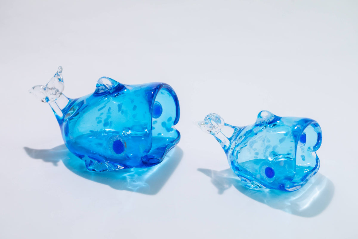 琉球ガラスの海風 ジンベエの置物 オンラインストア 人気商品 手作り