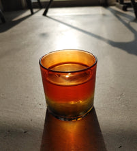 画像をギャラリービューアに読み込む, 残波の夕日 ロックグラス 赤黒