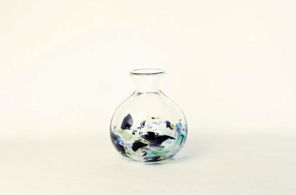 琉球ガラスの海風 アクアリーフ 徳利 青 オンラインストア 人気