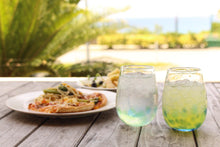 画像をギャラリービューアに読み込む, 海風ワインタンブラー(ラージサイズ) 緑×水 - RYUKYU GLASS WORKS 海風