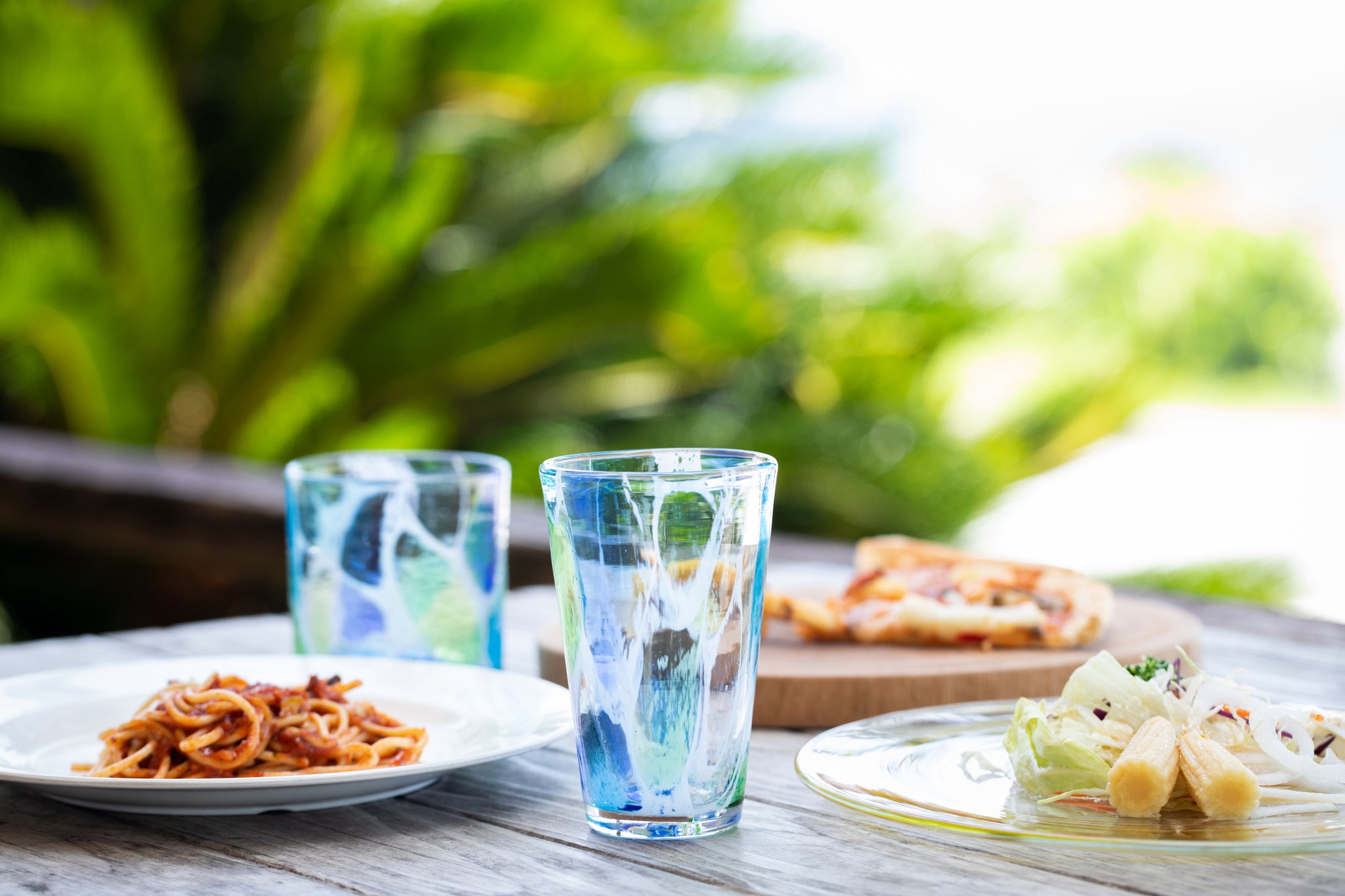 琉球ガラスの海風 海想グラス 青 オンラインストア 人気商品 手作り