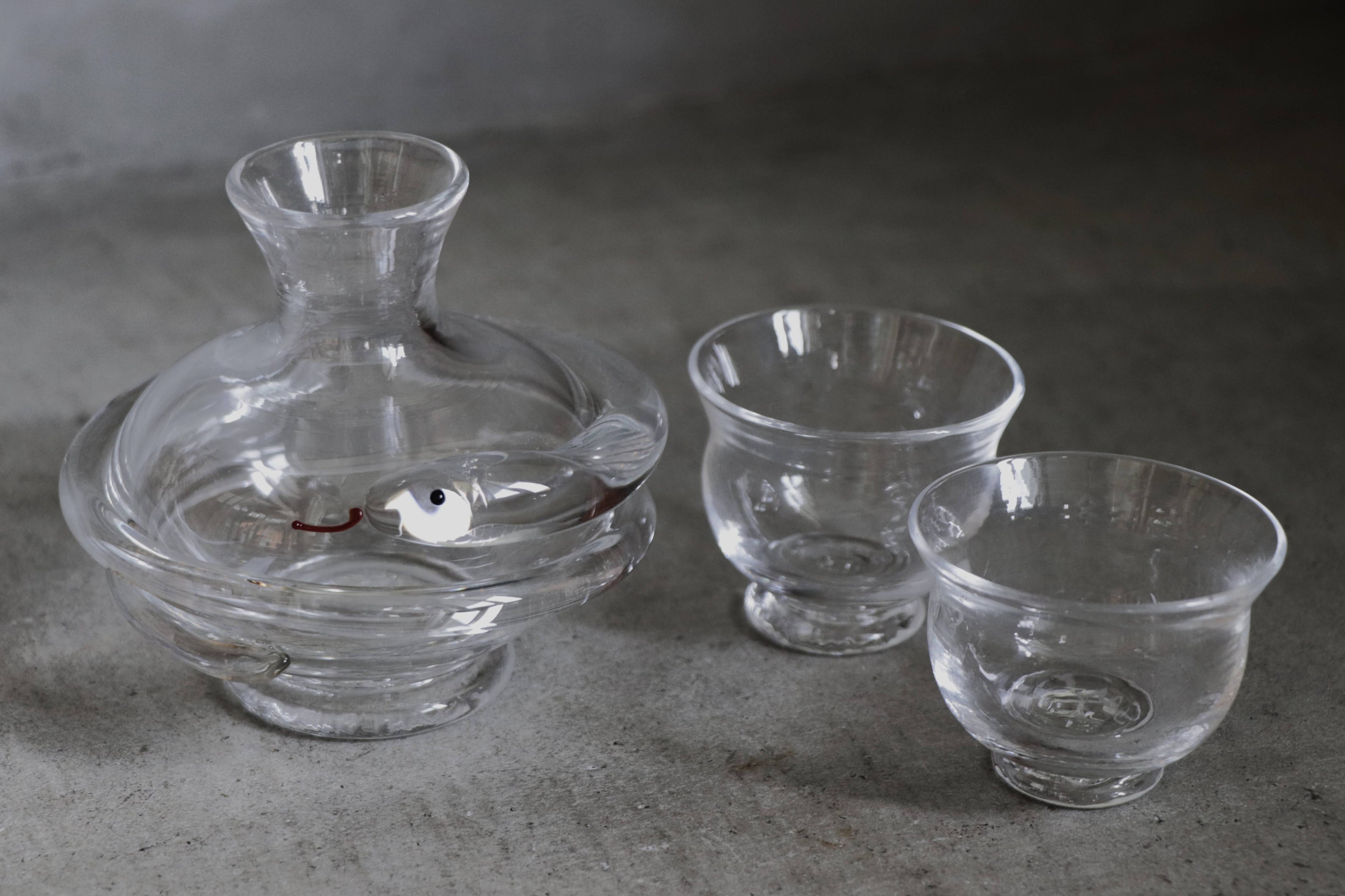 ヘビの酒ボトル / 琉球ガラス【RYUKYU GLASS WORKS 海風】