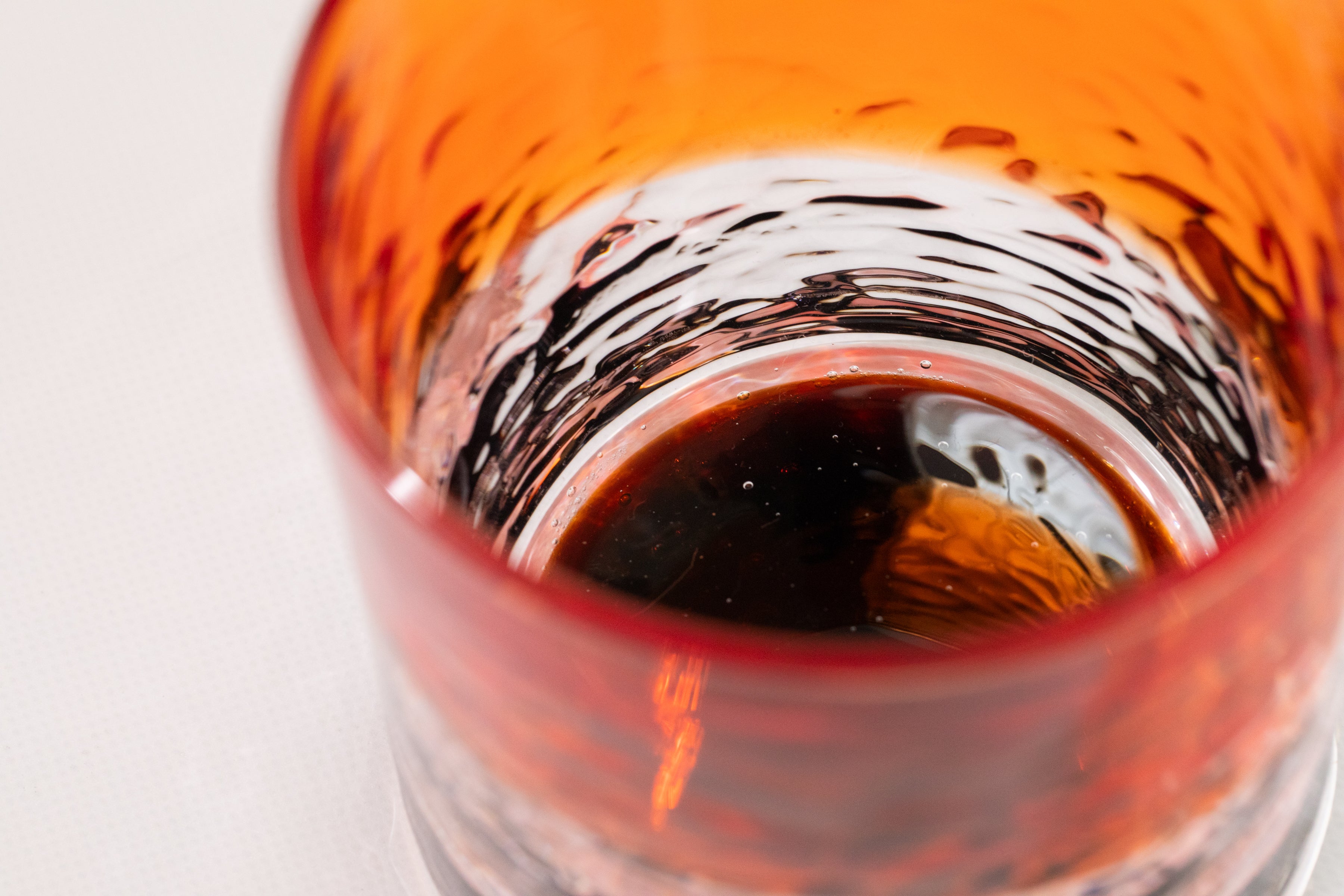 残波の夕日 ロックグラス 茶