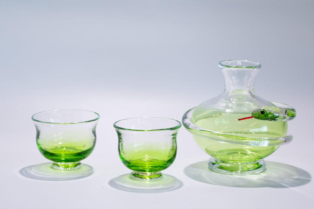 ヘビの酒ボトル / 琉球ガラス【RYUKYU GLASS WORKS 海風】