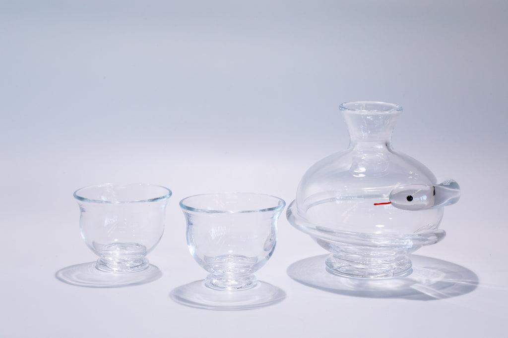 ヘビの酒ボトル / 琉球ガラス【RYUKYU GLASS WORKS 海風】