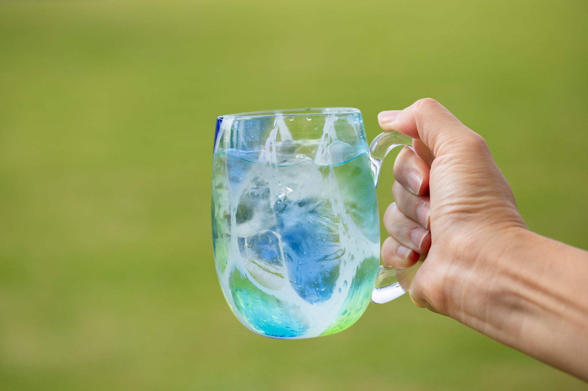 訳あり商品 琉球ガラスの海風 海想グラス 人気商品 オンラインストア 青 グラス・カップ・酒器