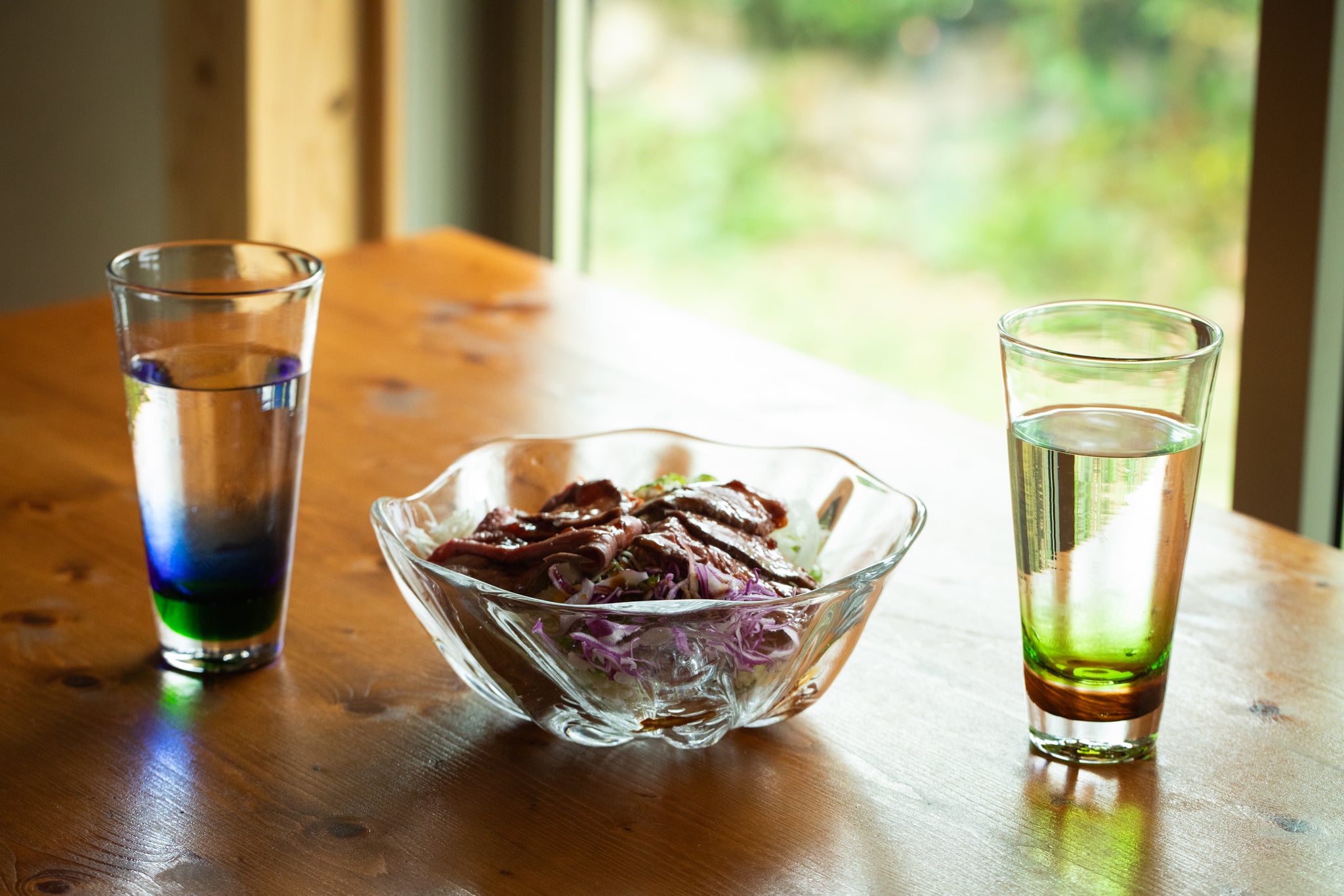 琉球ガラスの海風 コニック グラス 青 緑 オンラインストア 人気商品