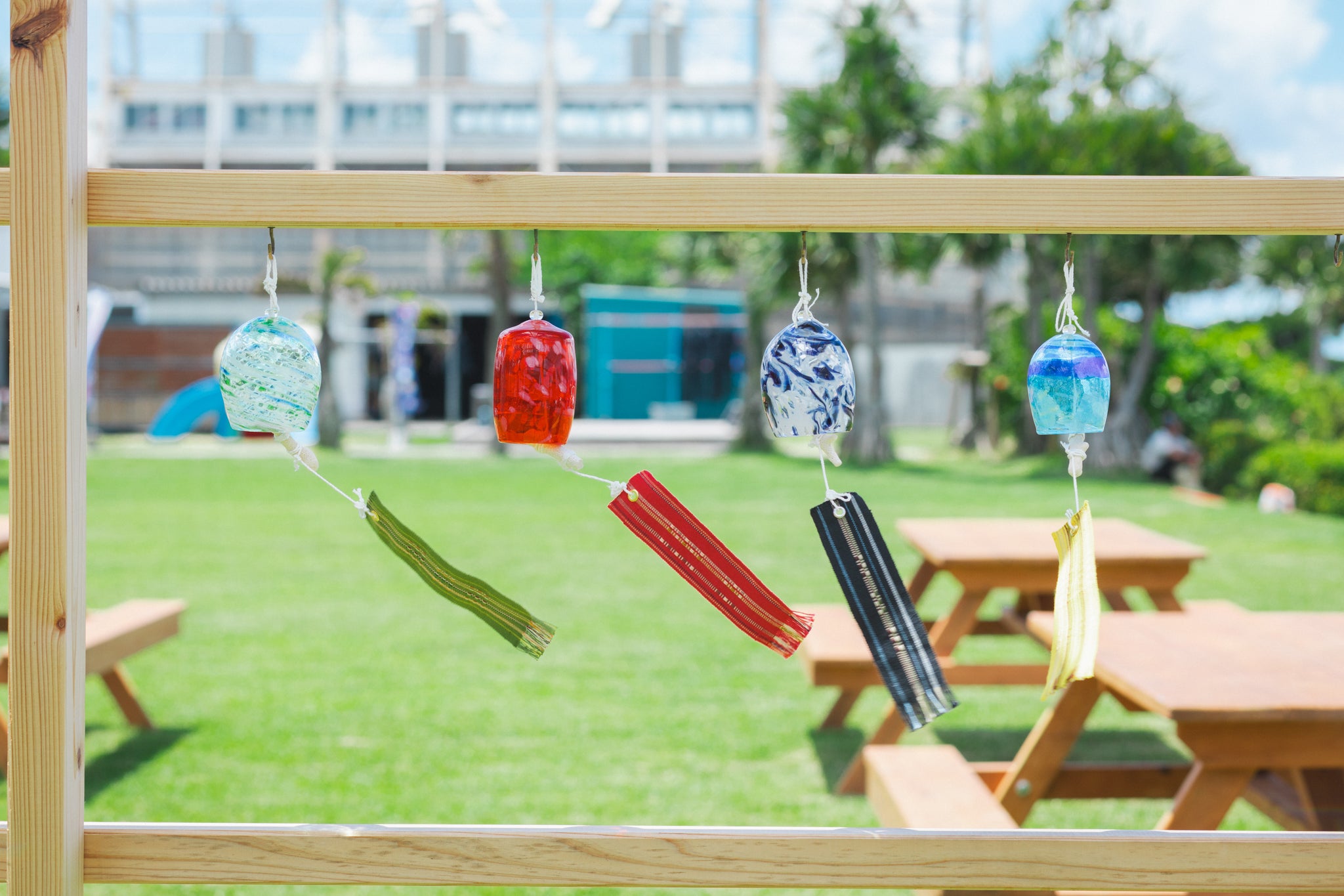 琉球ガラスの海風 風鈴短冊 首里織 オンラインストア 手作り