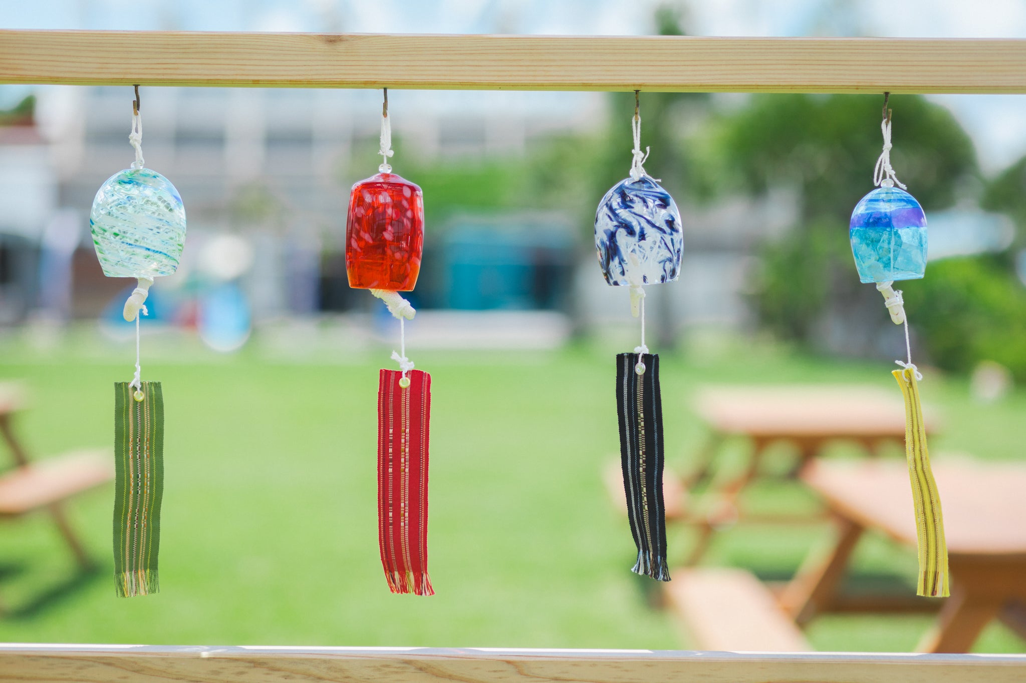 琉球ガラスの海風 風鈴短冊 首里織 オンラインストア 手作り