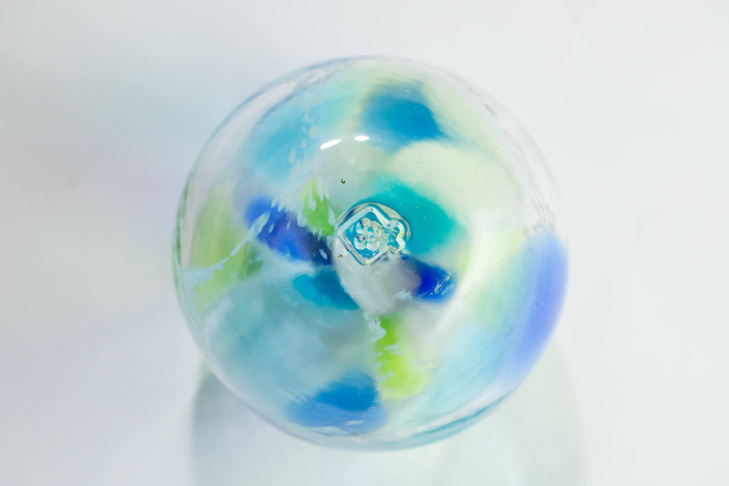 海想 花瓶 球体タイプ 青