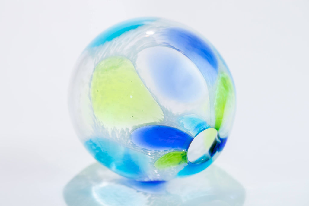 海想 花瓶 球体タイプ 青