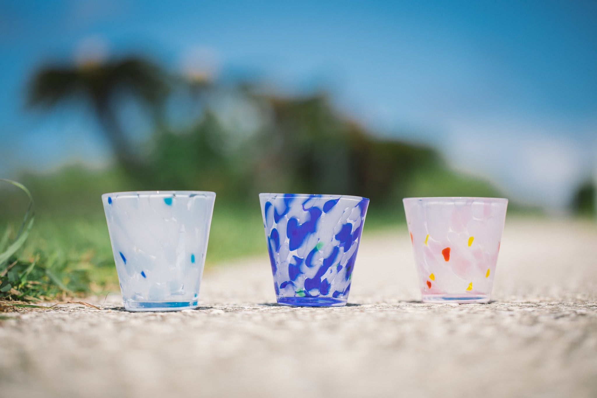 琉球ガラスの海風 コスモス 広口グラス オンラインストア 人気商品