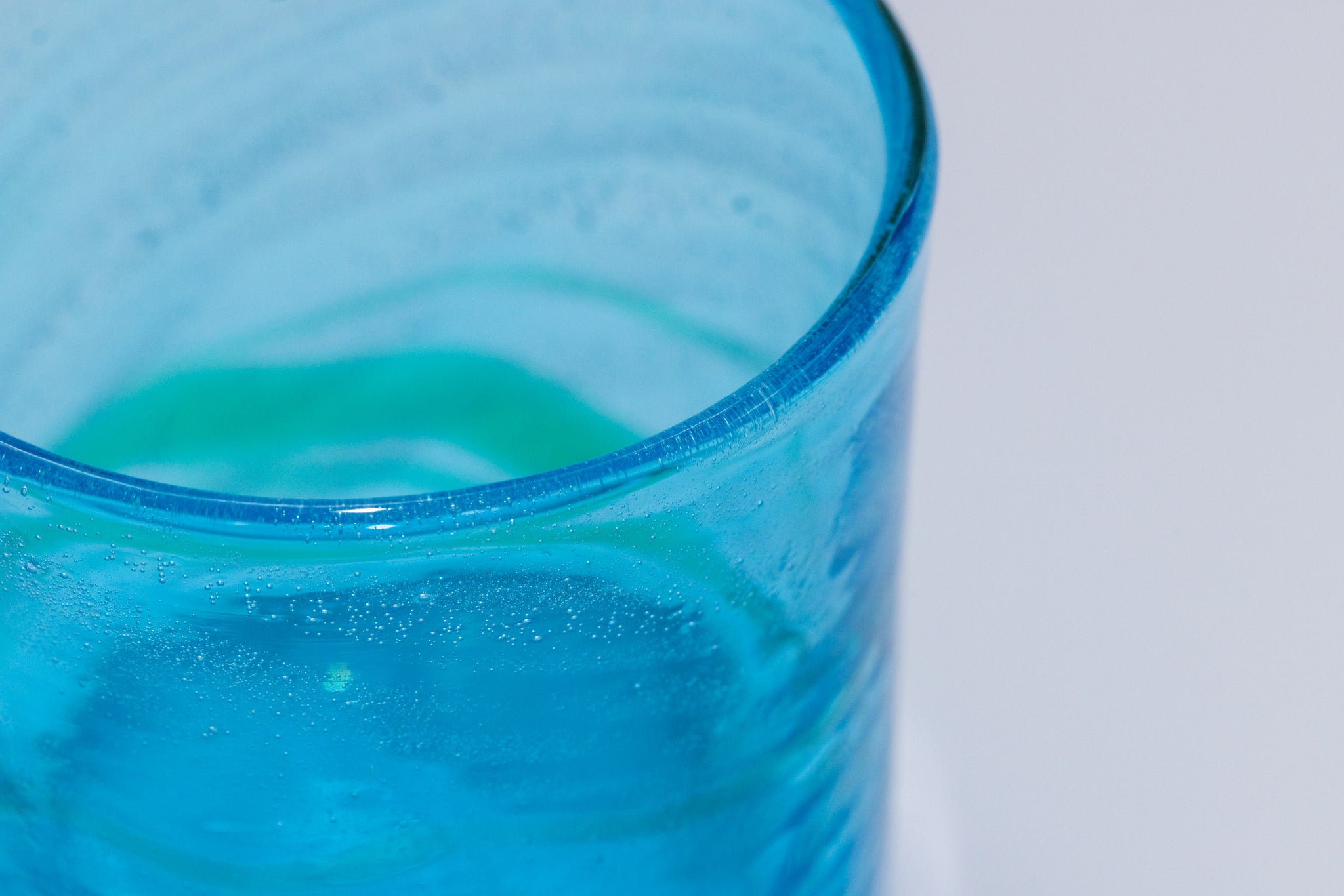 琉球ガラスの海風 Seaモール ロックグラス 水色 オンライン