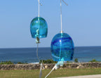 海風風鈴　緑ライン【オキナワンスカイ】 - RYUKYU GLASS WORKS 海風