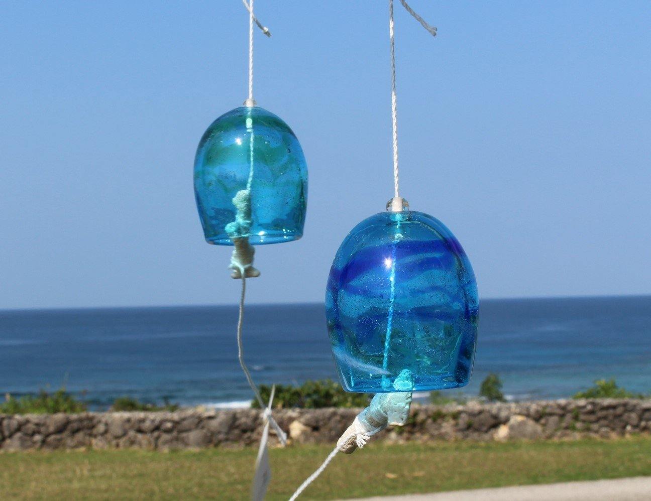 海風風鈴　緑ライン【オキナワンスカイ】 - RYUKYU GLASS WORKS 海風