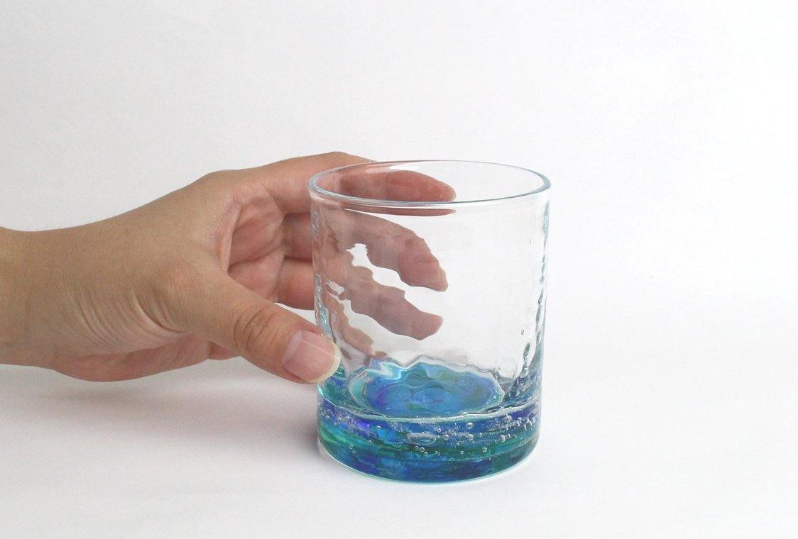 オキナワオーシャン　ロックグラス（レギュラー） - RYUKYU GLASS WORKS 海風