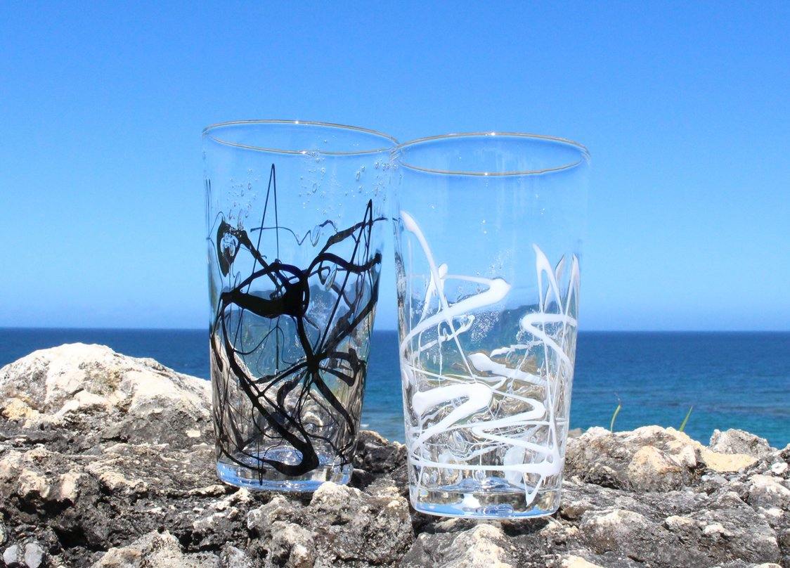 ポロロカータンブラー　黒 - RYUKYU GLASS WORKS 海風