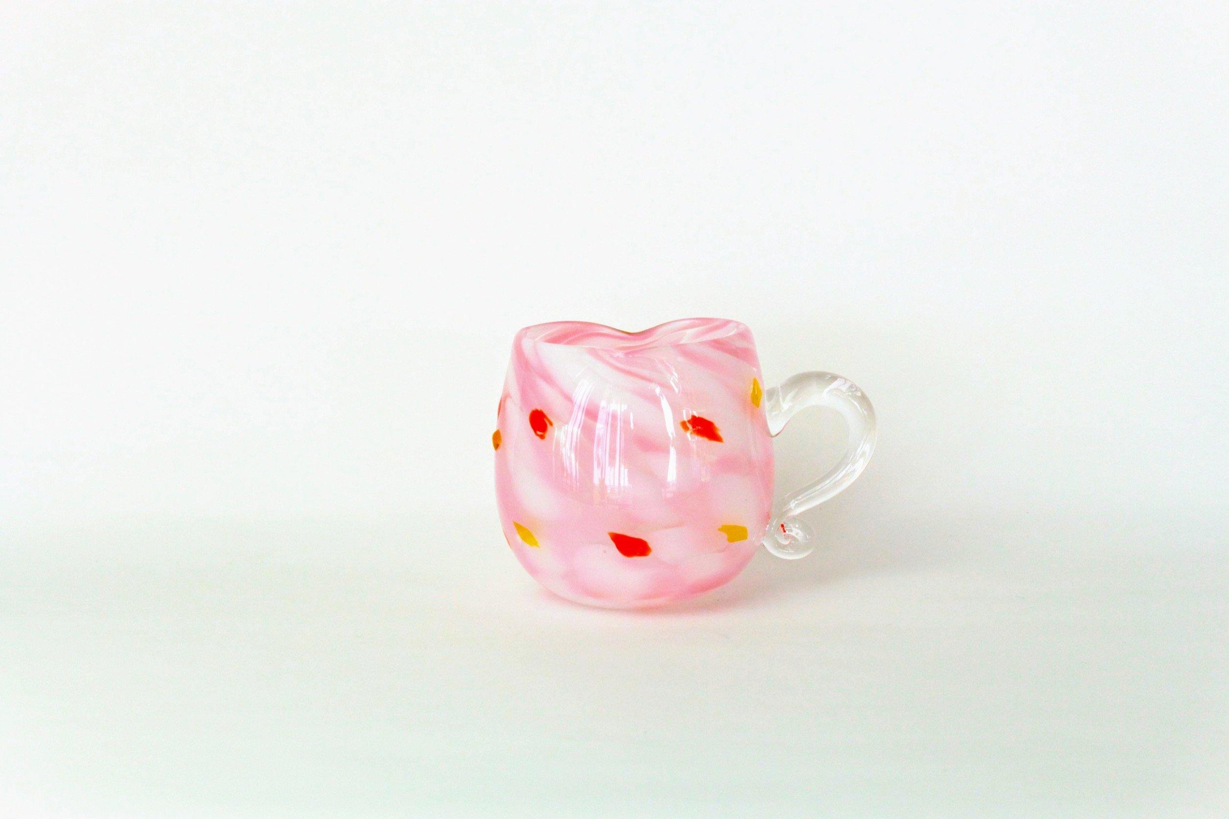 花あかり（ハート型＋取っ手付き） - RYUKYU GLASS WORKS 海風