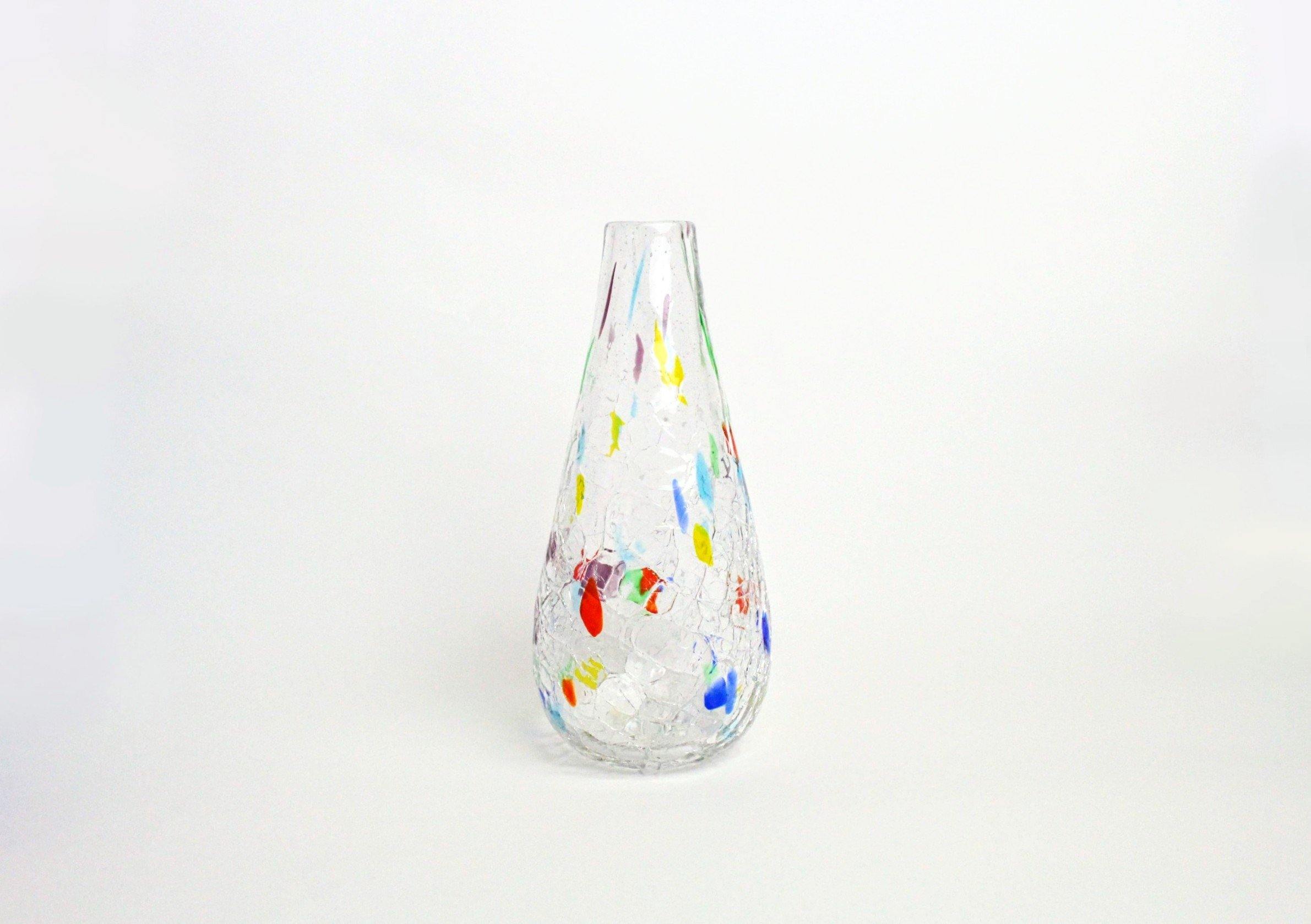 アイスクラック一輪（ロングタイプ）　クリア - RYUKYU GLASS WORKS 海風