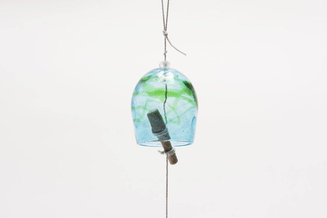 海風風鈴　緑ライン【オキナワンスカイ】 - RYUKYU GLASS WORKS 海風