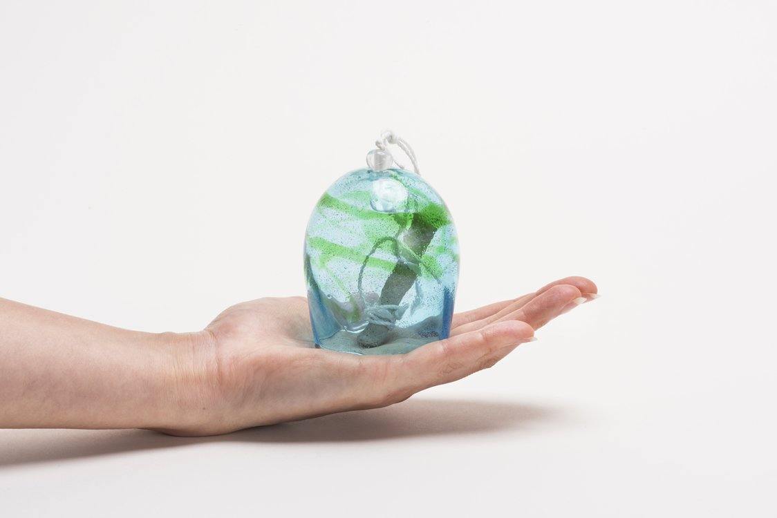 海風風鈴　緑ライン【オキナワンスカイ】 - RYUKYU GLASS WORKS 海風